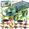 Enbaoxin Überdimensionales Dinosaurier-Transportauto Kinderspielzeugset Junge Tyrannosaurus Triceratops