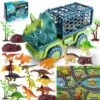 Enbaoxin Dinosaurier-Transporter Kinderspielzeug Set Jungen Puzzle Simulation Tyrannosaurus Rex