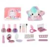 Enbaoxin Kinderschminkspielzeug-Set Kinderschminkset Mädchen Mit Schminkkoffer, Kindermädchen Plüschtasche Kinderschminkspielzeug Geschenk Für Mädchen 3 5 8 Jahre
