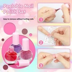 Enbaoxin Kinderschminkspielzeug-Set Kinderschminkset Mädchen Mit Schminkkoffer, Kindermädchen Plüschtasche Kinderschminkspielzeug Geschenk Für Mädchen 3 5 8 Jahre -Enbaoxin Verkaufsgeschäft 30180782 03