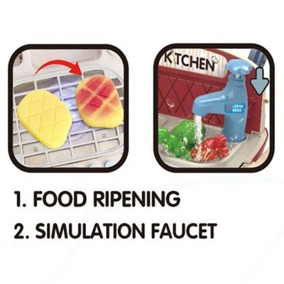 Enbaoxin BBQ-Einkaufswagen Kinder Küchenwagen BBQ Spielset Mit Lichtern Und Musik, Küche Lebensmittel Obst Zubehör, 25 Teile, Geburtstagsgeschenke Für 3, 4, 5, 6, 7, 8 Jahre Alte Jungen Und Mädchen 4 Enbaoxin BBQ-Einkaufswagen Kinder Küchenwagen BBQ Spielset Mit Lichtern Und Musik, Küche Lebensmittel Obst Zubehör, 25 Teile, Geburtstagsgeschenke Für 3, 4, 5, 6, 7, 8 Jahre Alte Jungen Und Mädchen – Bild 4