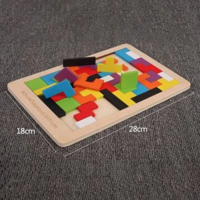 Enbaoxin Kreativspielzeuge 40 Stück Tetris Tangram Holzpuzzles Didaktisches Lernspielzeug Intelligenz Pädagigisches Spielzeug Für Kinder Ab 3 Jahre(18*28cm) 4 Enbaoxin Kreativspielzeuge 40 Stück Tetris Tangram Holzpuzzles Didaktisches Lernspielzeug Intelligenz Pädagigisches Spielzeug Für Kinder Ab 3 Jahre(18*28cm) – Bild 4