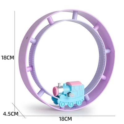 Enbaoxin Purzelbahn Rundschienenzug Kinder Aufziehbarer Cartoon-Spielzeugtriebwagen 6 Enbaoxin Purzelbahn Rundschienenzug Kinder Aufziehbarer Cartoon-Spielzeugtriebwagen – Bild 6