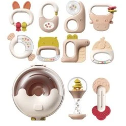 Enbaoxin Pädagogische Handrasseln Neugeborenes Spielzeug Babyspielzeug Baby-Rassel-Spielzeug-Set Für Kinder -Enbaoxin Verkaufsgeschäft 30348097 06
