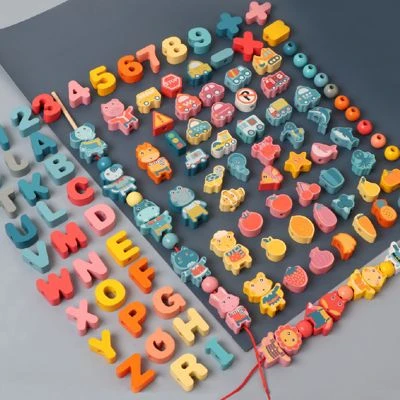 Enbaoxin Threading Perlen Spiel Pädagogisches Spielzeug Für Baby Kinder Kinder Cartoon Tiere Obst Anzahl Brief Holz Spielzeug Bespannen 3 Enbaoxin Threading Perlen Spiel Pädagogisches Spielzeug Für Baby Kinder Kinder Cartoon Tiere Obst Anzahl Brief Holz Spielzeug Bespannen – Bild 3
