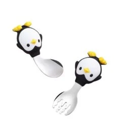 Enbaoxin Kinder Geschirr Edelstahl Löffel Gabel Besteck Baby Fütterung Küchen Geschirr Lieferungen