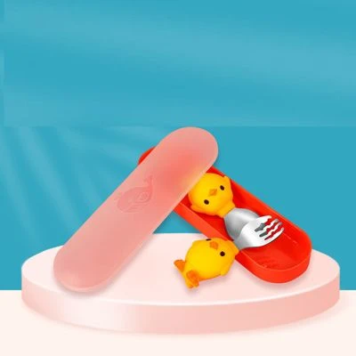 Enbaoxin Kinder Geschirr Edelstahl Löffel Gabel Besteck Baby Fütterung Küchen Geschirr Lieferungen 2 Enbaoxin Kinder Geschirr Edelstahl Löffel Gabel Besteck Baby Fütterung Küchen Geschirr Lieferungen – Bild 2