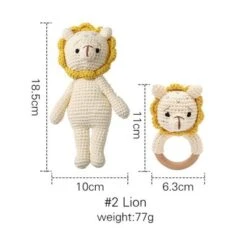 Enbaoxin Tierrasseln Baby Tierpuppen Gestrickt Baby Beruhigungsspielzeug Kaubares Häkelspielzeug