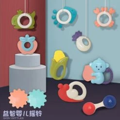 Enbaoxin Baby Handrasseln Babyrasseln Geschenkset Handgriffspielzeug 10er Set 10-teilige Pädagogische Cartoon-Baby-Rasseln -Enbaoxin Verkaufsgeschäft 30440833 03