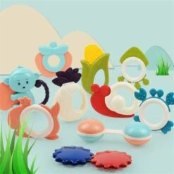 Enbaoxin Baby Handrasseln Babyrasseln Geschenkset Handgriffspielzeug 10er Set 10-teilige Pädagogische Cartoon-Baby-Rasseln -Enbaoxin Verkaufsgeschäft 30440833 04