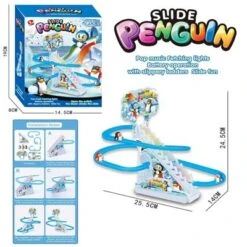 Enbaoxin Elektrotriebwagen-Puzzlespiel Für Kinder Entenküken Beim Treppensteigen Abenteuer Kurvenreiche Spielzeug Für Kinder