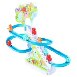 Enbaoxin Dinosaurier Treppenbahn Vergnügungspark Elektrische Treppe Klettern Spielzeug Elektrisches Dinosaurierbahn Kinderspielzeug