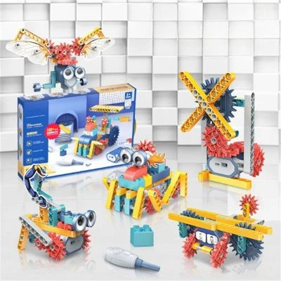 Enbaoxin DIY Elektrische Wissenschafts Bildung Große Partikel Baustein Spielzeug Bauklötze Mechanisches Getriebe Kinderpuzzle Manuelle Montage 3 Enbaoxin DIY Elektrische Wissenschafts Bildung Große Partikel Baustein Spielzeug Bauklötze Mechanisches Getriebe Kinderpuzzle Manuelle Montage – Bild 3
