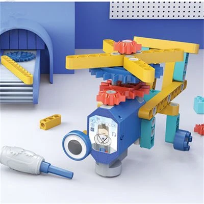 Enbaoxin DIY Elektrische Wissenschafts Bildung Große Partikel Baustein Spielzeug Bauklötze Mechanisches Getriebe Kinderpuzzle Manuelle Montage 5 Enbaoxin DIY Elektrische Wissenschafts Bildung Große Partikel Baustein Spielzeug Bauklötze Mechanisches Getriebe Kinderpuzzle Manuelle Montage – Bild 5