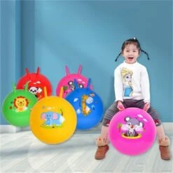 Enbaoxin Springball Sprungball Mit Haltegriff (zufällige Farbe) Skippy Ball Kinder Springball 45/55/65cm (zufällige Farbe) -Enbaoxin Verkaufsgeschäft 30586052 05