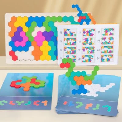Enbaoxin Puzzle Spielzeug Kinder Pädagogische Frühes Lernen Hands-on Gehirn Wabe Kreatives Puzzle Holzspielzeug 2 Enbaoxin Puzzle Spielzeug Kinder Pädagogische Frühes Lernen Hands-on Gehirn Wabe Kreatives Puzzle Holzspielzeug – Bild 2