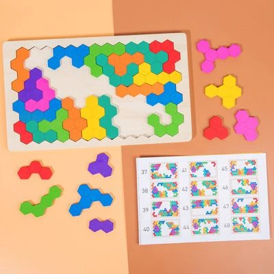 Enbaoxin Puzzle Spielzeug Kinder Pädagogische Frühes Lernen Hands-on Gehirn Wabe Kreatives Puzzle Holzspielzeug 4 Enbaoxin Puzzle Spielzeug Kinder Pädagogische Frühes Lernen Hands-on Gehirn Wabe Kreatives Puzzle Holzspielzeug – Bild 4