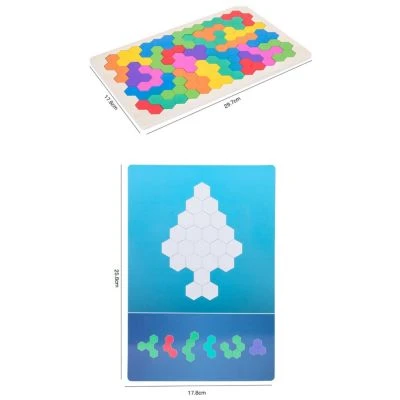 Enbaoxin Puzzle Spielzeug Kinder Pädagogische Frühes Lernen Hands-on Gehirn Wabe Kreatives Puzzle Holzspielzeug 5 Enbaoxin Puzzle Spielzeug Kinder Pädagogische Frühes Lernen Hands-on Gehirn Wabe Kreatives Puzzle Holzspielzeug – Bild 5