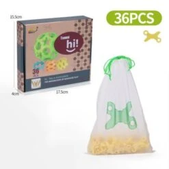 Enbaoxin 36 Stück Mehrfarbige Weiche Bausteine Spielzeug Weisheitspuzzle Pädagogische Puzzlespielzeuge