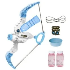 Enbaoxin Elektrische Bubble Gun 2 In 1 Wasser Pistole Spielzeu Bubble Gun Elektrische Pfeil Und Bogen Automatische Bubble Blower Und Launcher Wasserpistole