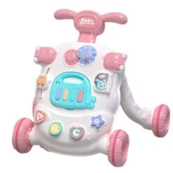 Enbaoxin Lauflernhilfe Sitz-Steh-Lauflernhilfe Lauflernwagen Mit Musik Für Kleinkinder Lauflernwagen Lauflernhilfe Spielbrett + Musik Baby Walker