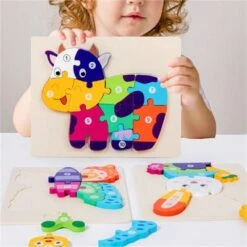 Enbaoxin Holzpuzzle Tierpuzzle Brett Spielzeug Montessori Puzzle Kinderspielzeug Für Frühes Lernen -Enbaoxin Verkaufsgeschäft 30789650 05