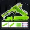 Enbaoxin Leuchtende Muschelauswurf-Soft-Bullet Spielzeug Pistolen Kinder Pistole Fluoreszierende Pistole