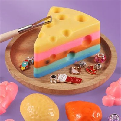 Enbaoxin Regenbogenseife Käse-Blind Box Spielzeug Regenbogen Seife DIY Käse Blind Box Ausgraben Spielzeug 3 Enbaoxin Regenbogenseife Käse-Blind Box Spielzeug Regenbogen Seife DIY Käse Blind Box Ausgraben Spielzeug – Bild 3