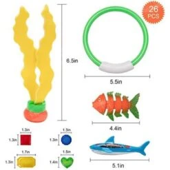 Enbaoxin 26 Stück Tauchspielzeug Für Den Sommer 26 Stück Schnorchel & Tauchtrainingsset Tauchspielzeug -Enbaoxin Verkaufsgeschäft 30789726 04