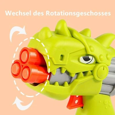 Enbaoxin Dinosaurier Kleine Pistole Schwamm Weiches Hüpfspielzeug Drei-Loch Soft Bullet Gun Kinderspielzeug 2 Enbaoxin Dinosaurier Kleine Pistole Schwamm Weiches Hüpfspielzeug Drei-Loch Soft Bullet Gun Kinderspielzeug – Bild 2