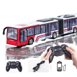 Enbaoxin Längere Version Fernsteuerung Bus Mit Lichtern Simulation Auto Spielzeug