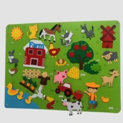 Enbaoxin Kinder DIY Fühlte Bord Spielzeug Montessori Cartoon-Muster Wand Dekoration Baby Frühes Lernen Spielzeug