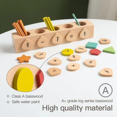 Enbaoxin Holz Zählstäbchen Rechenstäbchen Set Zählstabzähler Für Kinder 5 Enbaoxin Holz Zählstäbchen Rechenstäbchen Set Zählstabzähler Für Kinder – Bild 5