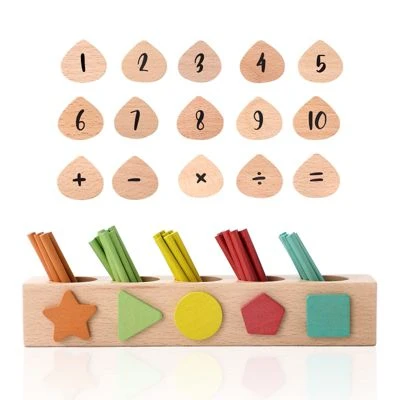 Enbaoxin Holz Zählstäbchen Rechenstäbchen Set Zählstabzähler Für Kinder 6 Enbaoxin Holz Zählstäbchen Rechenstäbchen Set Zählstabzähler Für Kinder – Bild 6
