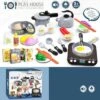 Enbaoxin Kindersimulation Induktionsherd Spielzeug Kinderspielzeug Für Die Elektrische Küche Mit Licht Und Musik