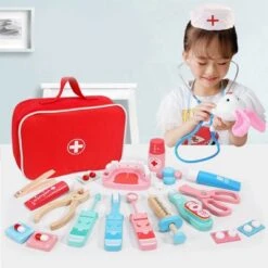 Enbaoxin Holzsimulation Arzt Spielzeugset Kinderkrankenschwester-Stoff-Arzt-Spielzeug -Enbaoxin Verkaufsgeschäft 30925808 03