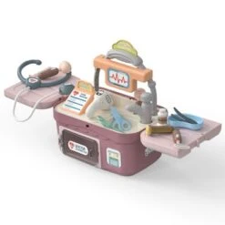 Enbaoxin Kindersimulation Stethoskop Tragbare Medizinische Kit Spielzeug Multifunktionaler Sanitätskasten Kinderspielzeug