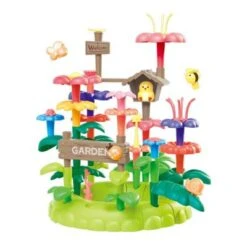 Enbaoxin Große Partikel Baustein Spielzeug Vielfältiges Blumenmodell Kinderspielzeug