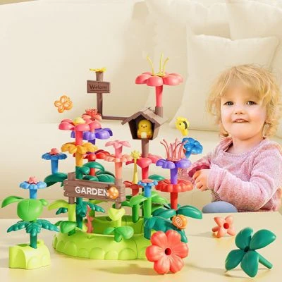 Enbaoxin Große Partikel Baustein Spielzeug Vielfältiges Blumenmodell Kinderspielzeug 2 Enbaoxin Große Partikel Baustein Spielzeug Vielfältiges Blumenmodell Kinderspielzeug – Bild 2