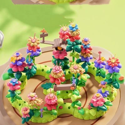 Enbaoxin Große Partikel Baustein Spielzeug Vielfältiges Blumenmodell Kinderspielzeug 4 Enbaoxin Große Partikel Baustein Spielzeug Vielfältiges Blumenmodell Kinderspielzeug – Bild 4
