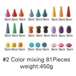 Enbaoxin Montessori Hölzerne Bunte Regenbogen-Blöcke Spielzeug Baby Stapeln Lernspielzeug