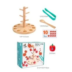 Enbaoxin Lustiges Apfelpflückspiel Kinderfrüherziehung Holzspielzeug -Enbaoxin Verkaufsgeschäft 31065831 05