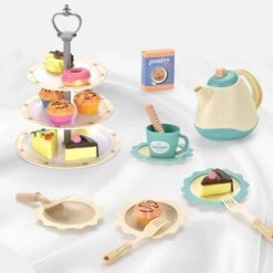 Enbaoxin Faux Pastry Dish Set - Deluxe Set Simuliertes Kinder Dessert Pastry Set