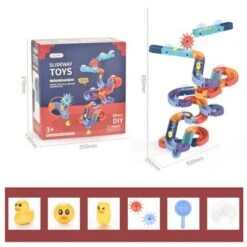 Enbaoxin Wasserspiel Ball Bausteine Wasserspielzeug Kinder-Badezimmer-Tracks-Set -Enbaoxin Verkaufsgeschäft 31117803 05