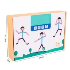 Enbaoxin Frühes Lernen Hand-Auge-Koordination Training Holzspielzeug Kreative Bewegung Holzmann Spiel -Enbaoxin Verkaufsgeschäft 31117820 06