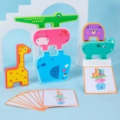 Enbaoxin Stapelspielzeug Mit Tiermuster Aus Holz Lustige Hölzerne Bauklötze Kinderspielzeug Für Brettspiele -Enbaoxin Verkaufsgeschäft 31117823 05