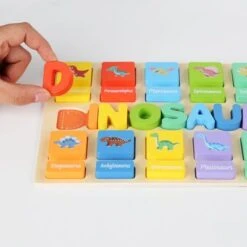 Enbaoxin Hölzerne Spielzeug Kognitives Für Kinder Dinosaurier/Früchte/Körper Passende Teller Holzpuzzle Spielzeug -Enbaoxin Verkaufsgeschäft 31117838 05