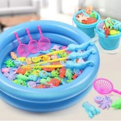 Enbaoxin Kinder Angelspielzeug Pool Set Wasser Spielen Magnetische Angelrute Eltern-Kind Interaktives Spiel -Enbaoxin Verkaufsgeschäft 31117856 04