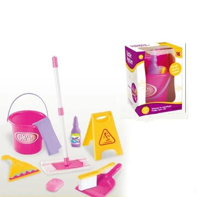 Enbaoxin Kindersimulation Mini-Reinigungswerkzeuge Besen Mop Eimer Spielzeug Set 1 Enbaoxin Kindersimulation Mini-Reinigungswerkzeuge Besen Mop Eimer Spielzeug Set