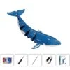 Enbaoxin Ferngesteuertes Wal-Simulations-Wasserfernbedienungsboot Elektrischer Sommer-Wasser-Hai Wasserspritzspielzeug